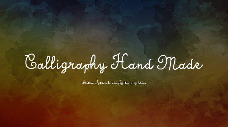 Calligraphy Hand Made Font