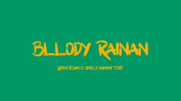 Bllody Rainan Font