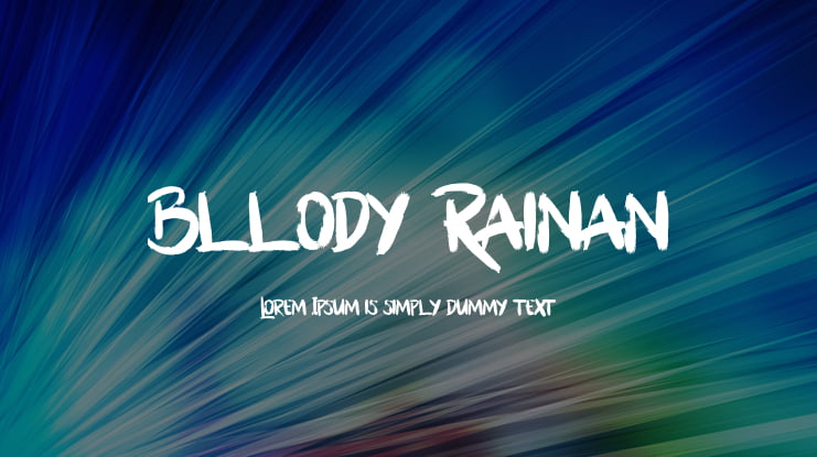 Bllody Rainan Font