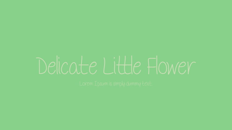 Delicate Little Flower Font