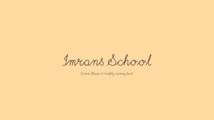 Imrans School Font Family