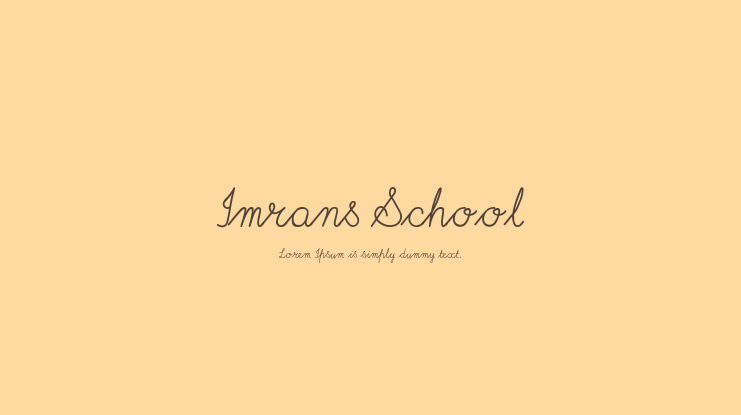 Imrans School Font Family