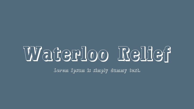 Waterloo Relief Font