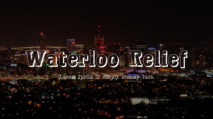 Waterloo Relief Font