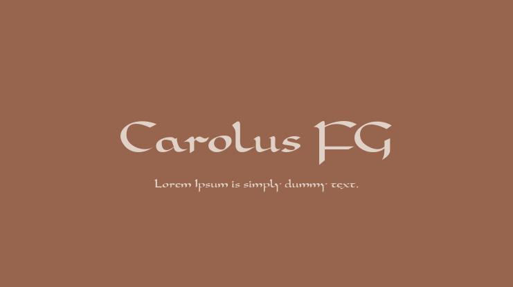 Carolus FG Font