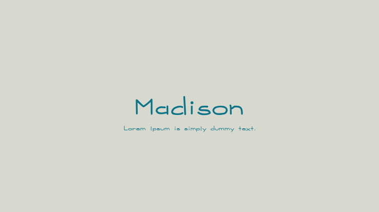 Madison Font Family