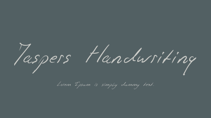 Jaspers Handwriting Font