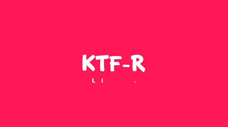 KTF-Roadbrush Font