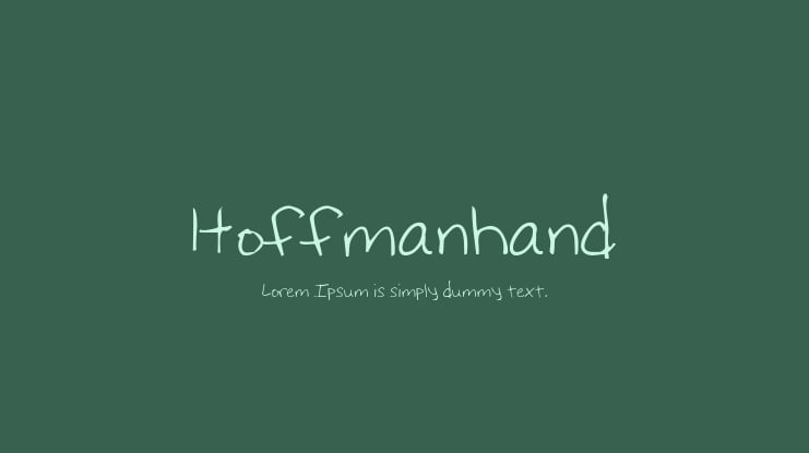 Hoffmanhand Font