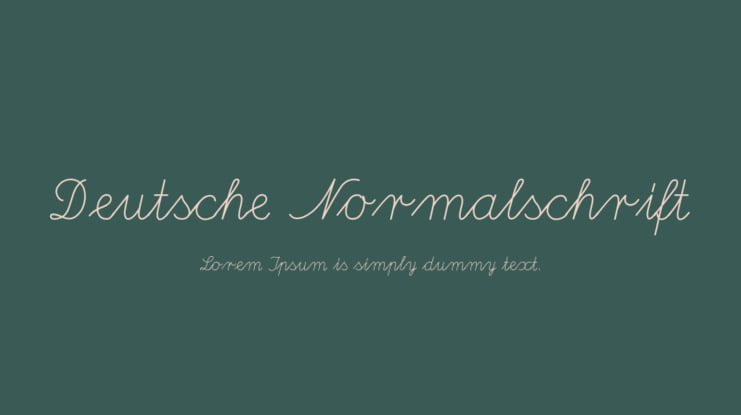 Deutsche Normalschrift Font Family