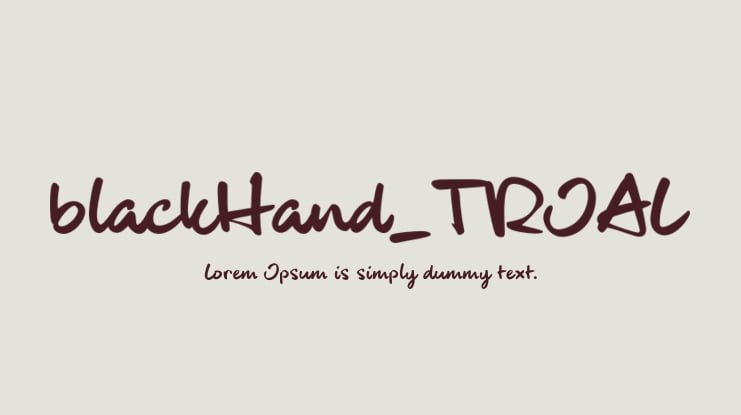 blackHand_TRIAL Font