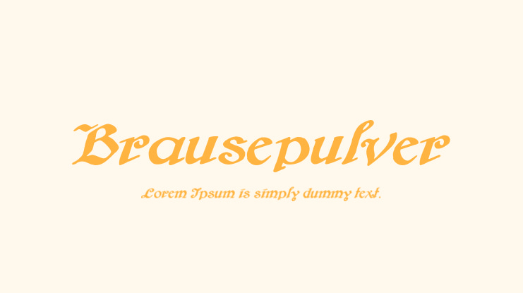Brausepulver Font