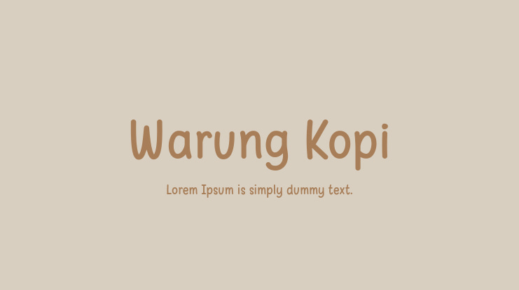 Warung Kopi Font Family