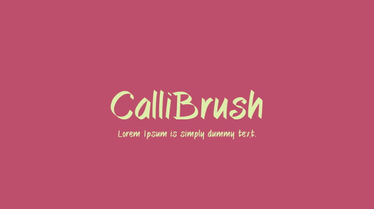 CalliBrush Font