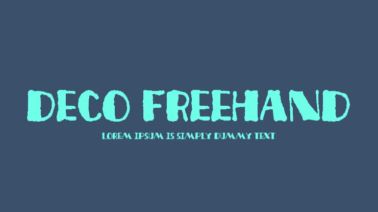 Deco Freehand Font