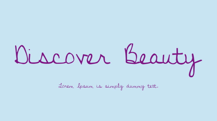 Discover Beauty Font