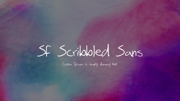 SF Scribbled Sans Font Family