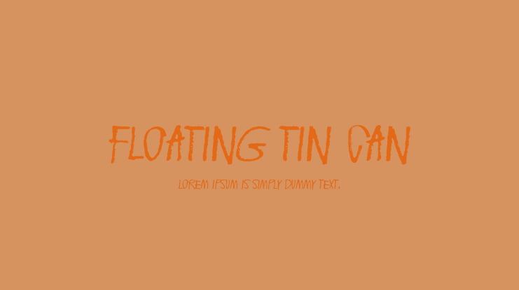 Floating tin can Font