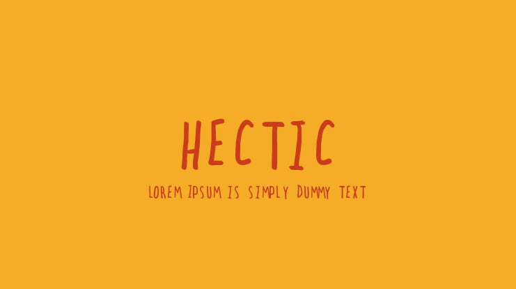 hectic Font
