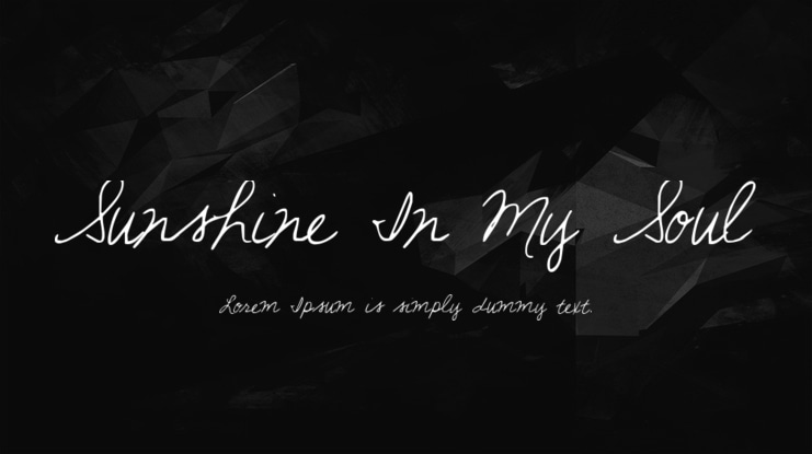 Sunshine In My Soul Font