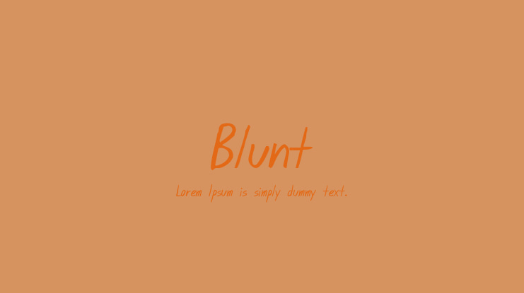 Blunt Font