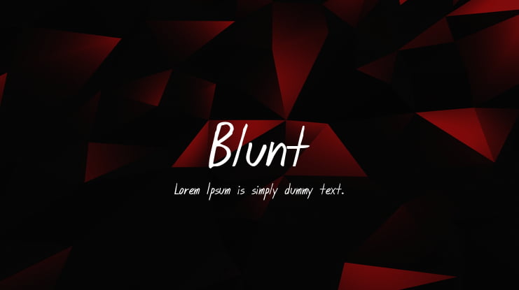 Blunt Font