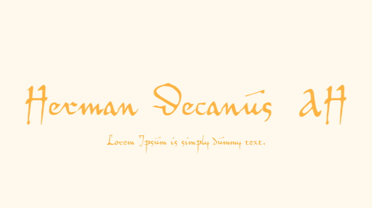 Herman Decanus  AH Font Family