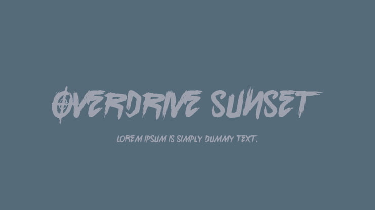 Overdrive Sunset Font : Download Free for Desktop & Webfont