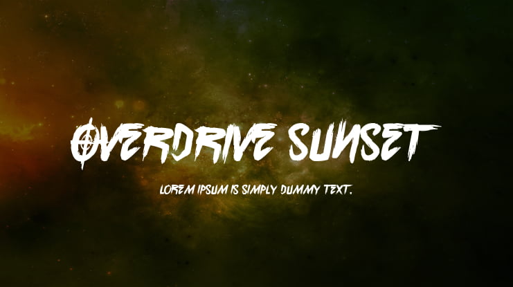 Overdrive Sunset Font : Download Free for Desktop & Webfont