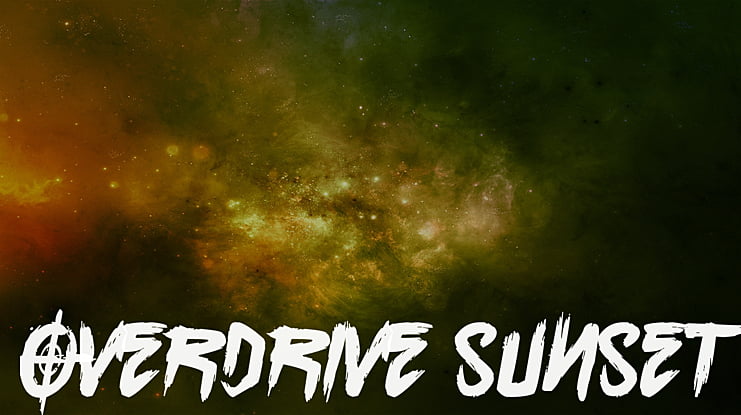 Overdrive Sunset font by Andrew McCluskey