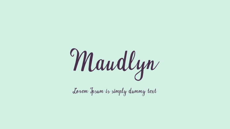 Maudlyn Font