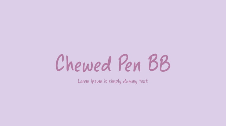 Chewed Pen BB Font Family