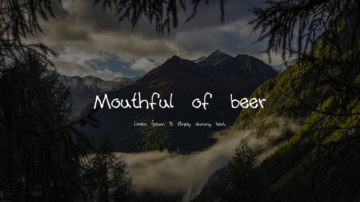 Mouthful of beer Font