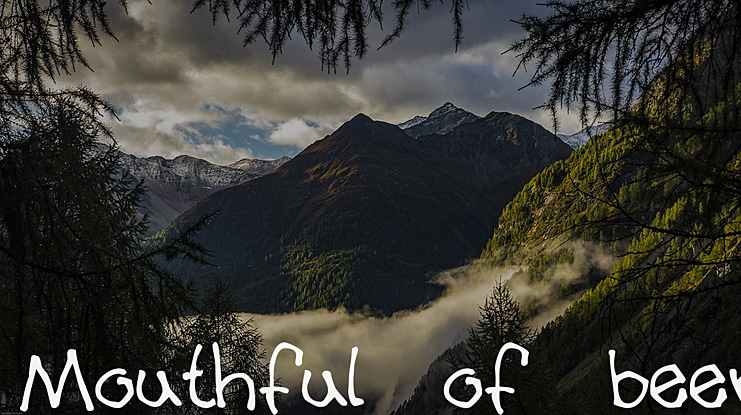 Mouthful of beer Font