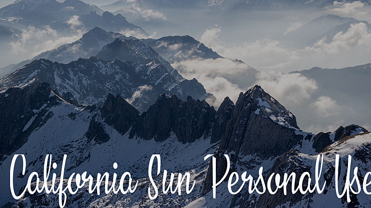 California Sun Personal Use Font