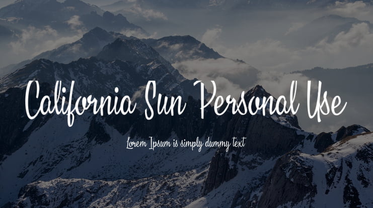 California Sun Personal Use Font