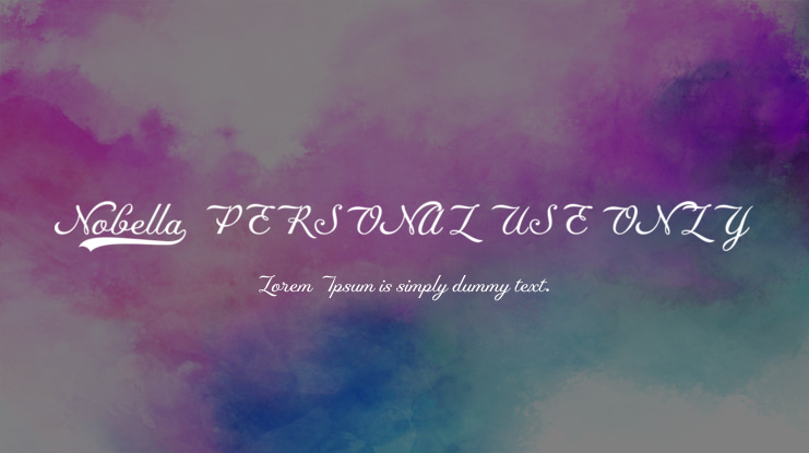 Nobella PERSONAL USE ONLY Font