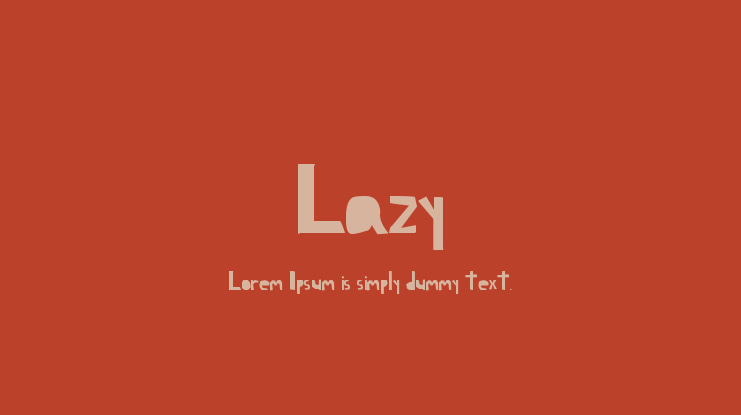 Lazy Font