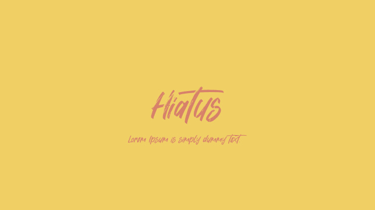 Hiatus Font