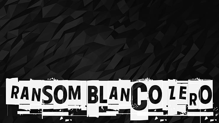 Ransom Blanco Zero Font