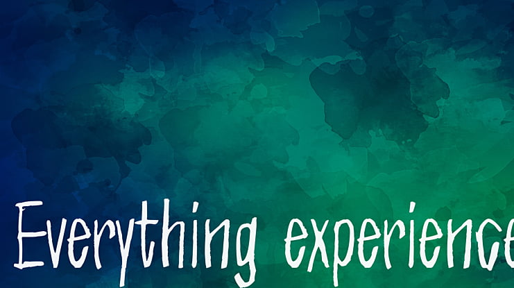 Everything experience Font