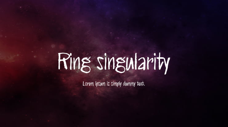 Ring singularity Font