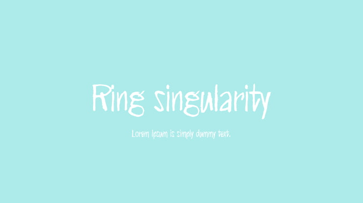 Ring singularity Font