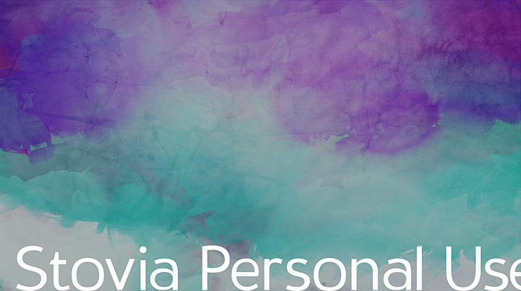 Stovia Personal Use Font Family