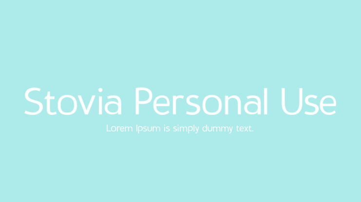 Stovia Personal Use Font Family