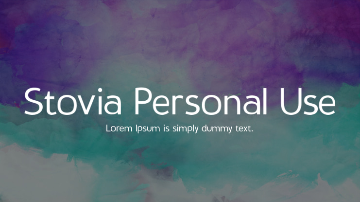 Stovia Personal Use Font Family