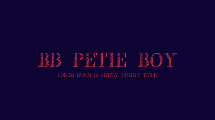 BB Petie Boy Font Family