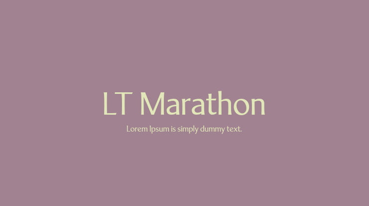 LT Marathon Font Family