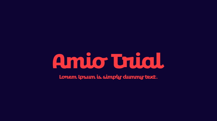 Amio Trial Font