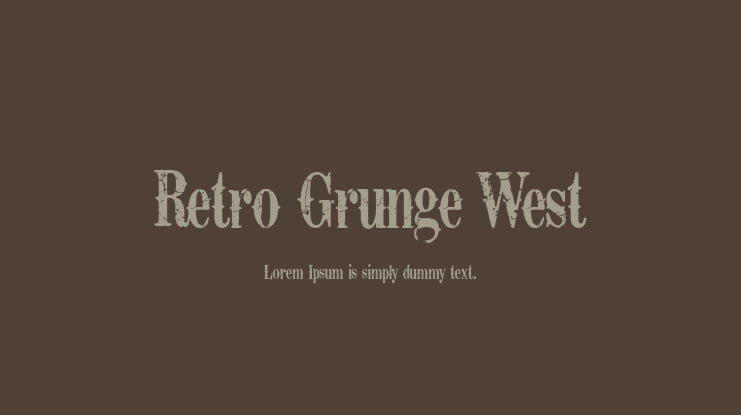 Retro Grunge West Font